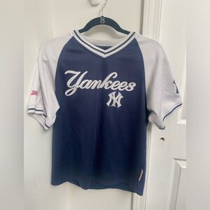 Stitches Yankees Kids Shirt - Navy and grey